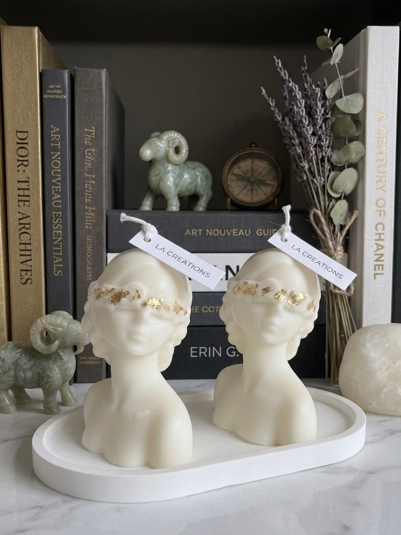 Floral Blindfold Bust Candle
