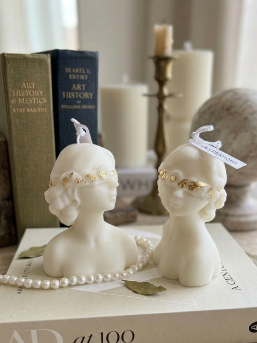 Floral Blindfold Bust Candle